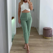 Calça Social Feminina Alfaiataria com Bolsos Yasmin Forglows
