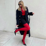 Meia-Calça Feminina Vermelha Forglows