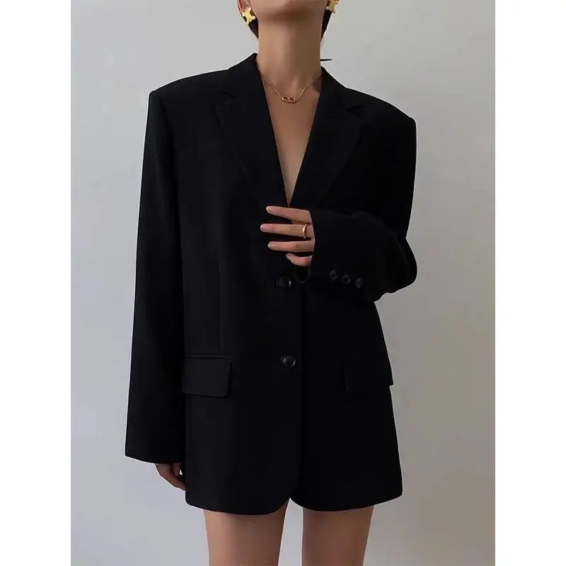Blazer Feminino Oversized Alfaiataria Estocolmo Forglows