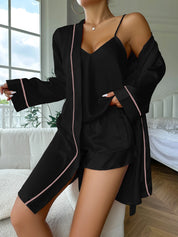 Conjunto de Pijama Feminino de Seda