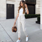Calça Social Feminina Alfaiataria com Bolsos Yasmin Forglows
