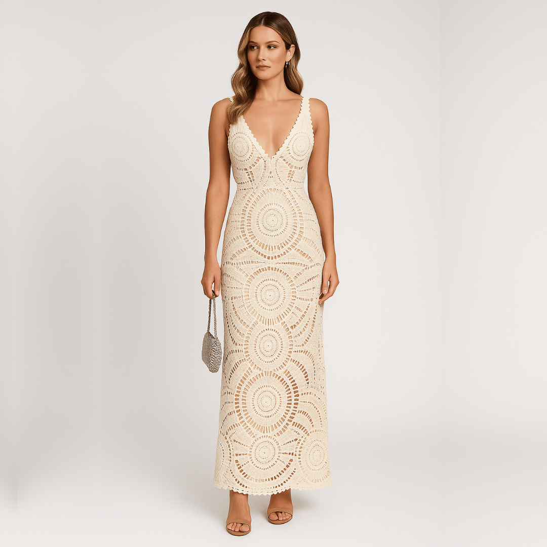 Vestido Feminino Longo de Crochê Búzios Forglows