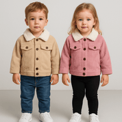 Jaqueta Infantil Cotelê com Pelúcia Forglows