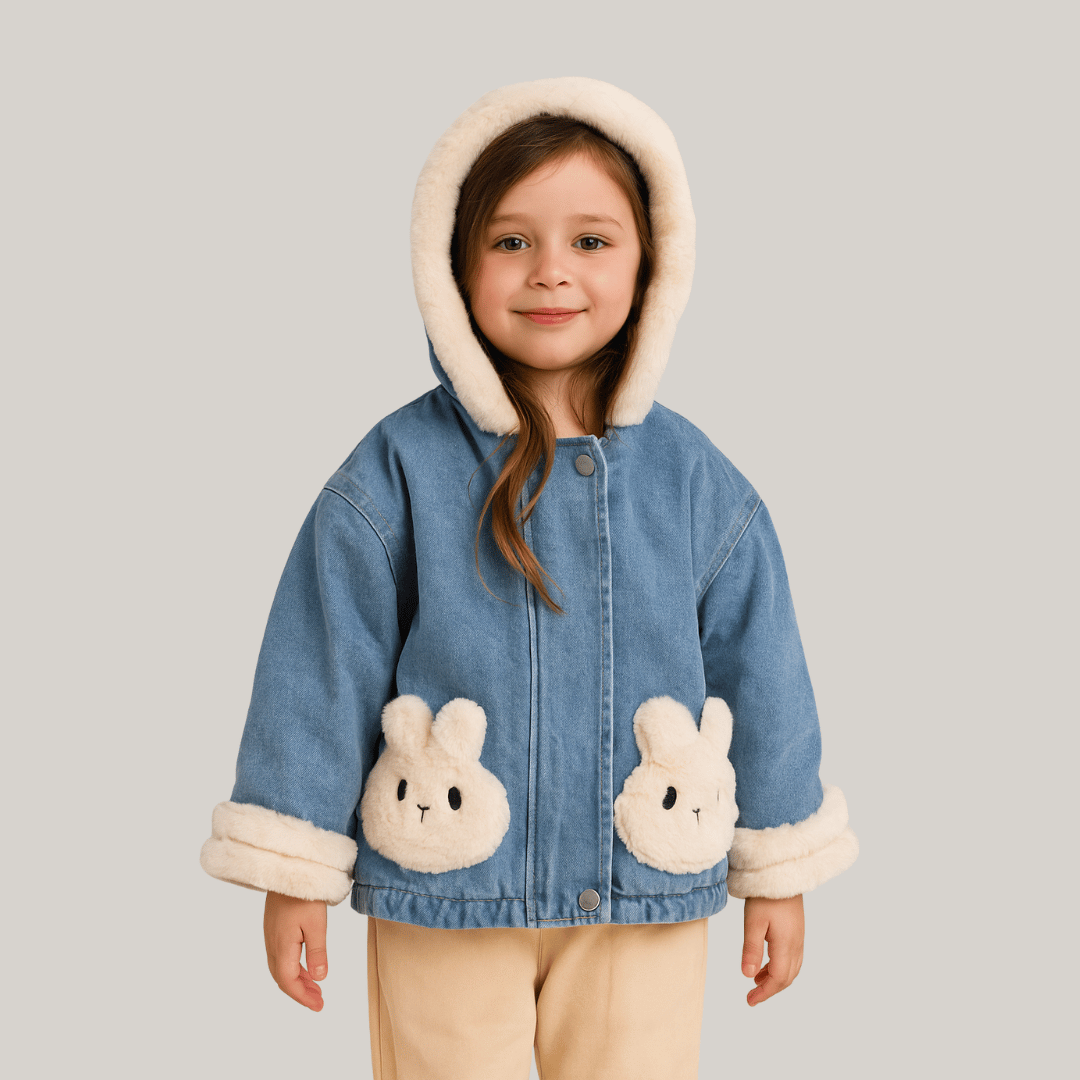 Jaqueta Jeans Infantil Forrada com Pelúcia Forglows